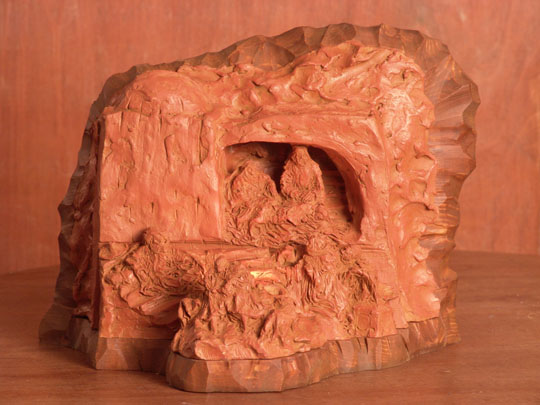 Traditional bethlehem (nativity scenes) from baked clay - 25 x 20 x 20 cm