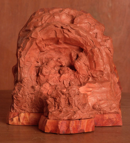 Tradiční betlém z pálené hlíny - malý betlém, 20 x 25 x 20 cm